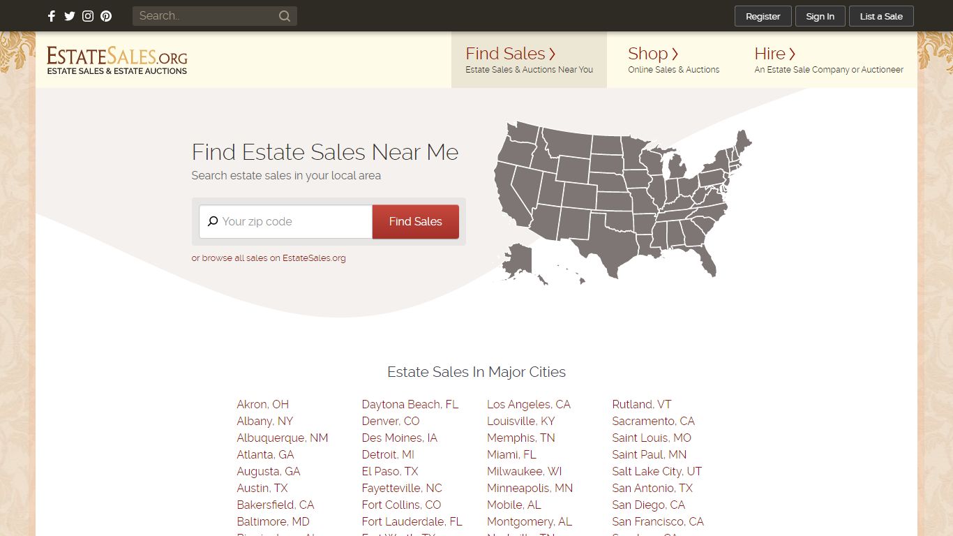 Find Estate Sales Near Me | EstateSales.org